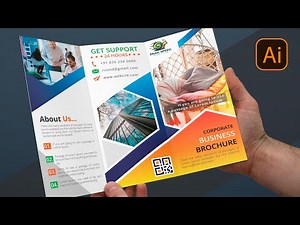 Create Print Ready Tri Fold Brochure Design in Illustrator | Graphic Design