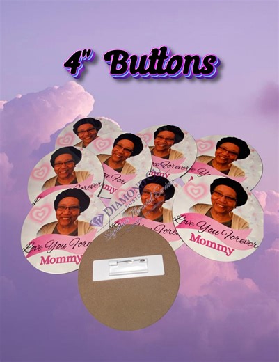 4 Inch Memorial Buttons | Funeral Photo Buttons | Celebration of Life Pins | Custom Obituary Buttons | Funeral Keepsake Pins - Etsy Canada