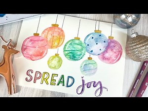 Watercolor Ornament Card Tutorial