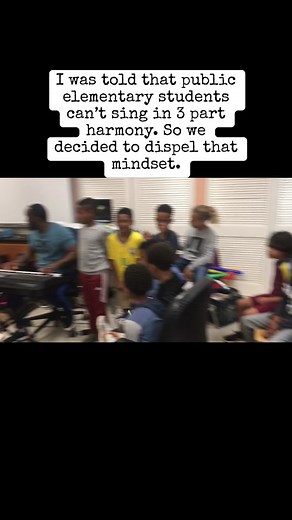 Elementary School Choir Singing in 3-Part Harmony