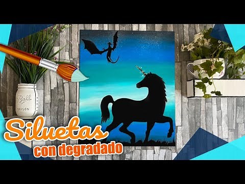 Cómo hacer difuminados de colores para crear Cuadros de Paisajes y siluetas