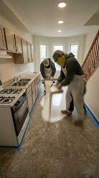 Metallic Marble Epoxy Floor Kitchen Renovation