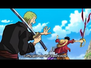 Zoro's Reaction upon Seeing Luffy Finding Gol D. Roger's Legendary Sword - One Piece