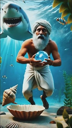 Farmer with gem 💎 Shark 🦈 hadiya story cartoon animation ai tranding