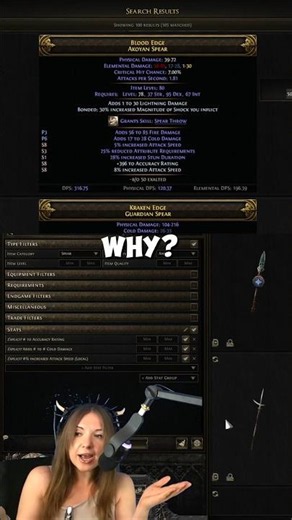 Trade Filters are confusing 🫠 #PoE2 #pathofexile #pathofexile2 #gamergirl #DiabloIV #Diablo4 #arpg