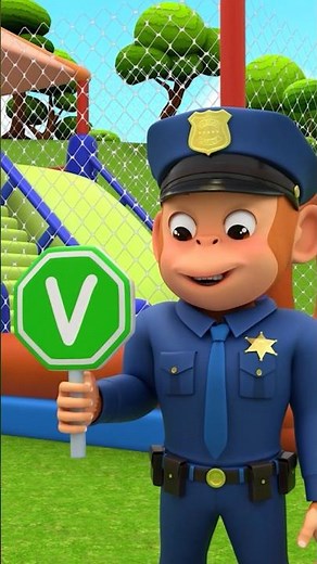 Sheriff Monkey's lesson at the playground | Rosoo - Baby Songs #kidssong #nurseryrhymes #shorts