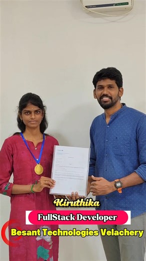 Full Stack Developer Placement Success | Besant Technologies Chennai | Kiruthika B.E ECE 2025