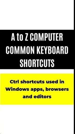 26 Computer Shortcut Keys Everyone Should Know ⌨️ #shorts #education