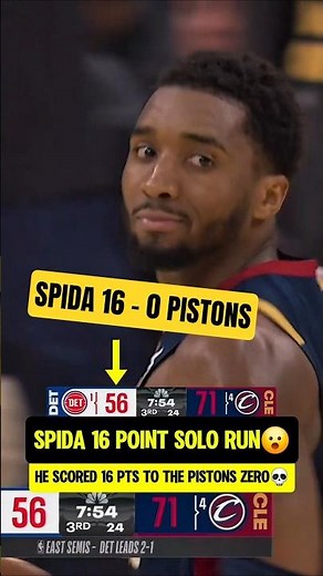 Spida 16 pts before Pistons scored 1😮