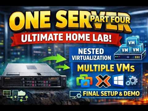 Build a Powerful Home Lab with just ONE Physical Server (Nested Virtualization Guide) Part 4 Vcenter