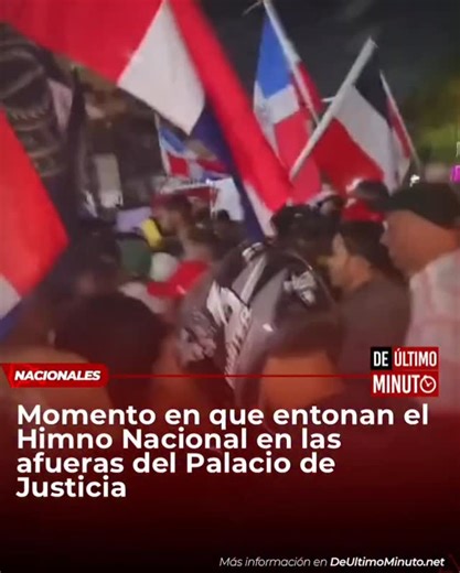 De Último Minuto on Instagram: "La noche de este domingo cientos de personas se apersonaron en frente del Palacio de Justicia de Ciudad Nueva, y no desaprovecharon el momento para entonar el Himno Nacional. Amplía esta y otras informaciones en nuestra página web: www.deúltimominuto.net #DeÚltimoMinuto #ElPeriódicodelaVerdad"