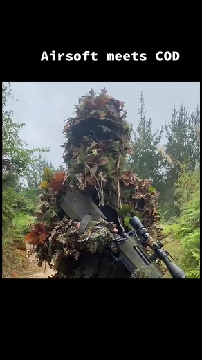 Captain Macmillan plays Airsoft #snipershot #ghillie #aitsoft #kickingmustang #shadowsnipe #falseguns #notrealguns⚠️ #vids