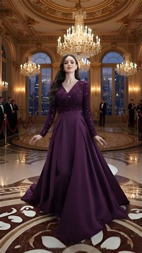 Black to Pink Sequin V-Neck Collection 2026 ✨ Chandelier Queens#SequinVNeckGown#ChandelierQueens