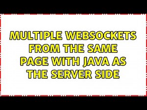 Multiple websockets from the same page with java as the server side