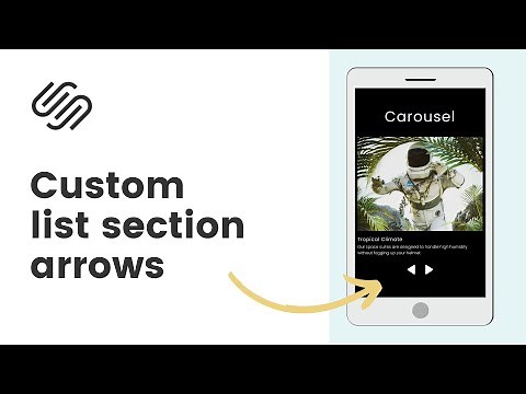 How to use custom images for Squarespace list section arrows