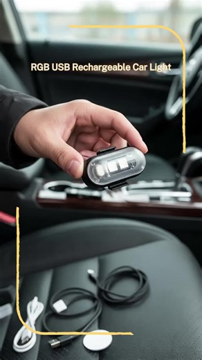 Luz LED RGB Recargable para el Interior de Autos