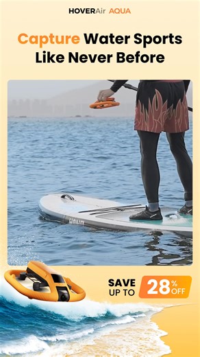 Focus on sports and the waves and let HOVERAir AQUA handle the rest － framing, following, and flying circles around you, it captures moments in 4K 100fps with intelligent subject tracking. Shop Now on Indiegogo! 🔥Up To 28% OFF: https://tinyurl.com/3caj6246 | HOVERAir