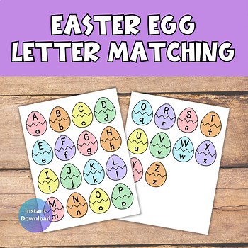 Easter Egg Letter Matching | Upper & Lowercase Alphabet Activity for Preschooler