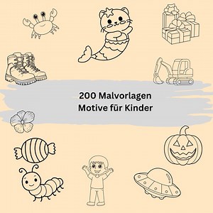 200 A4 Malvorlagen PDF zum Ausdrucken – Ausmalbilder für Kinder & Erwachsene – Digitaler Sofort-Download – DIY Kreativ-Set - Etsy.de