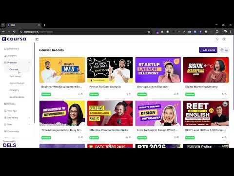 Create Your First Course on Dels | Get Started Guide