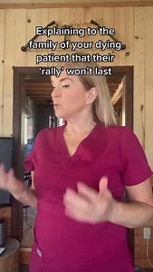 The rally, or medically known as terminal lucidity, only happens in about 4 out of 10 dying people. It usually lasts 24 hours or less and they almost always die within a week. If you’re lucky enough for your person to rally, make sure to tell them what they mean to you. #therally #hospice #hospicenurse #education #endoflife #terminallucidity | Hospicenursepenny