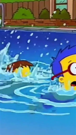 The Simpsons Funny Clip | Milhouse Pool Scene | Simpsons Best Moment 😂🧸 #shorts #simpsons #holi