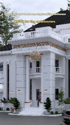 8 BEDROOM GRAND LUXURY DUPLEX WITH PENTHOUSE Architectural Drawing – ₦750,000 A grand luxury 8-bedroom duplex with penthouse, meticulously designed for elite living, comfort, and prestige. This architectural masterpiece combines classical elegance with modern sophistication, ideal for high-end residential developments and luxury private homes. Bedroom Distribution: 2 Bedrooms on Ground Floor Includes 1 Master Bedroom (Ensuite) 5 Bedrooms on First Floor (All Ensuite) 1 Master Suite on the Penthou