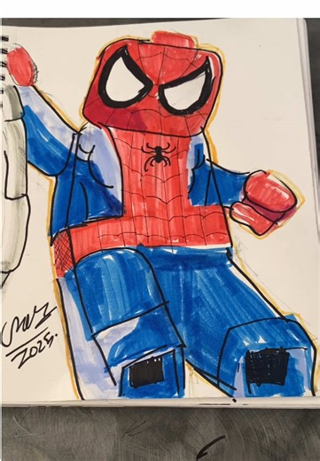Drawing Lego SpiderMan#sketchbook #viral #art #LegoSpiderMan