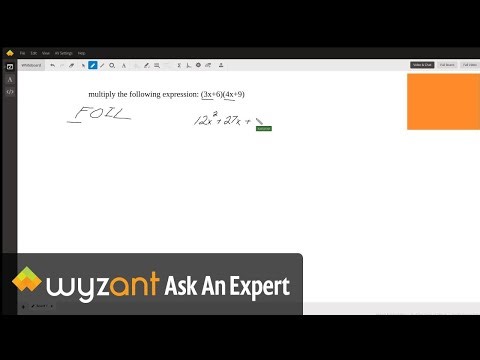 Using the foil method to multiply out an expression