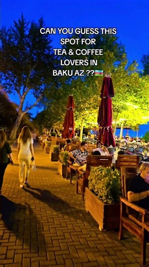 Baku's Most Beautiful Café Street 😍☕🇦🇿 | You Must Visit This Place! #Shorts
