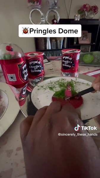 DIY Ladybug Party Decor: Creating Pringles Dome