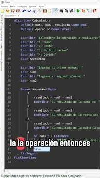 Estructura de Control "Según" (Switch) en PSeInt. #python #pseint #josmendev #pseudocodigo