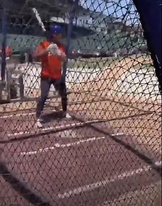 Justin Fields hitting dingers during BP at Wrigley Field today. The #Bears are there for a special event: via Khalil Herbert's Instagram | ChiCitySports.Com
