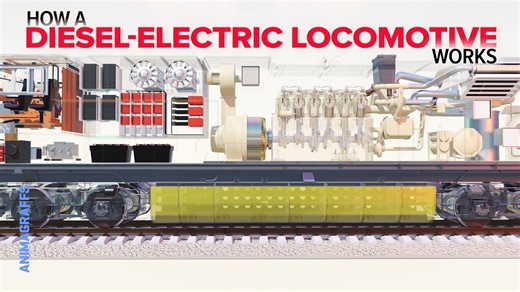 柴油电力机车的工作原理 How a Diesel-Electric Locomotive Works