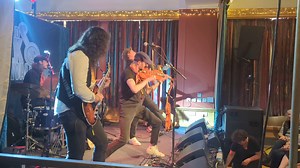 Norway's Gangar performing right now at the Shetland Folk Festival launch event at Islesburgh in Lerwick ahead of a busy weekend. | Shetland News