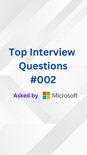 Python • SQL • Programming - 350k🔒 on Instagram: "Top Interview Questions - 002 | Comment Down Answer 😰 Like ❤️ & Share to a Friend, College Groups and Learn Together 😉 This Question was asked in Amazon, Google, Microsoft, Morgan Stanley and Synopsys Join Our Broadcast Channel for Daily Updates and Direct Links Join our Telegram and WhatsApp channels for Daily Job Internships and Job Links [Google, Students, Placement Preparation, Python, Java, Javascript, Computer Science, Software, Cse, ece