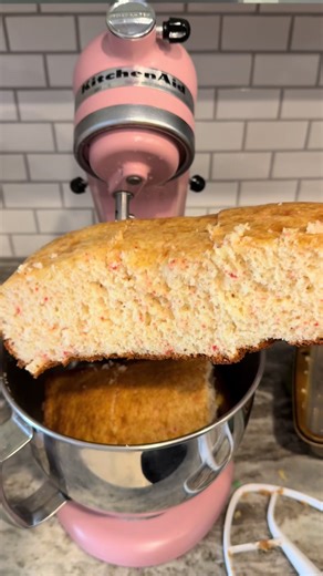 let the steam from your hot cake bind it into cake pop dough and it works like a charm every time - btw are you a cherry chip fan