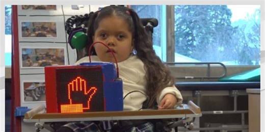 Moorhead robotics team builds head-activated device to help first-grader raise her hand