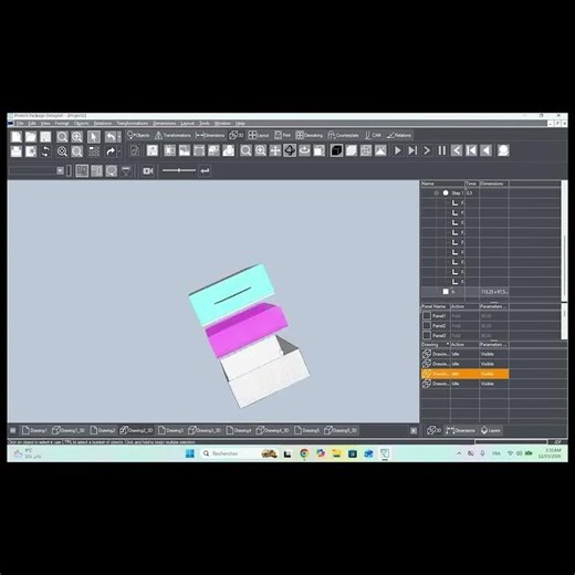 محاكاة طي وتجميع هيكل العلب 3D باستخدام Prinect Package designer