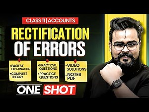 Rectification of Errors class 11 One Shot | Accounts by Gaurav jain