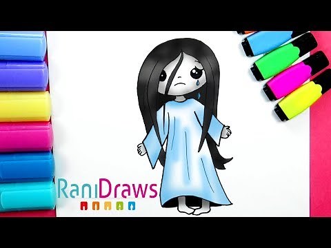 How to draw a CUTE WEEPING WOMAN - Easy drawings step by step