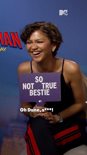 Tom and Jacob forgetting one of Zendaya’s BIGGEST projects this year 🤣 Zendaya really is having a GENERATIONAL run right now ✨👏 Watch Tom Holland, Zendaya & Jacob Batalon play an iconic game of So True Bestie! now on MTV UK’s YouTube and Spotify✨ #MTVMovies #TomHolland #Zendaya #JacobBatalon #SpiderManBrandNewDay