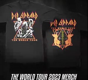 19K views · 1.9K reactions | The World Tour has kicked off in Europe - with new tour merch! Available now in the Def Leppard UK store. Shop the collection today! https://bit.ly/433QZd4 | Def Leppard | Facebook