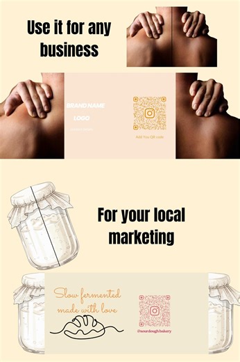 36 Viral Shaped Business Card Templates Canva Editable With QR Code Instant Download - Etsy