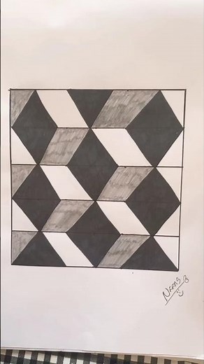 How to draw geometric square drawing #geometricart #geometricdrawing #art #geometricshapes