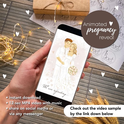 Animated Pregnancy Announcement Video | Social Media Reveal (digital Download) - Etsy UK