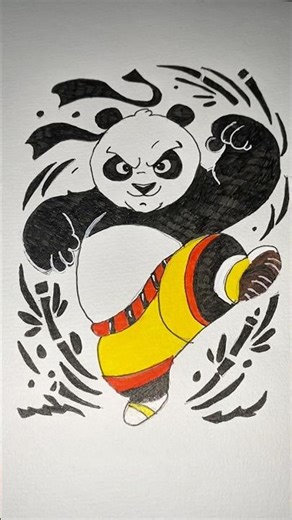 Fierce Kung Fu Panda – Power in Motion #PandaArt #MartialArtsArt #drawing