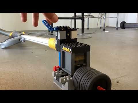 Piston on Lego Vacuum Engine Explodes