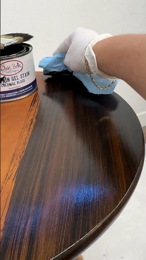 How To Gel Stain Over Stained Wood #shorts #diy #furniture #homedecor #howto #plantstand #makeover