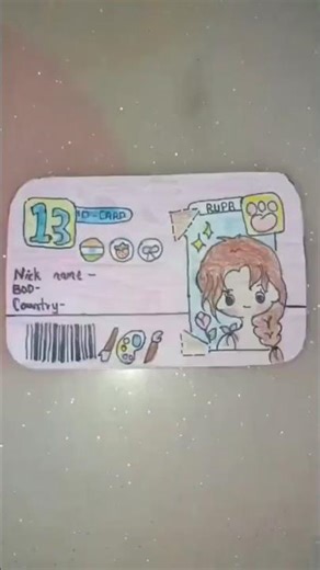 Diy cute asthetic id card idea must try💗👍